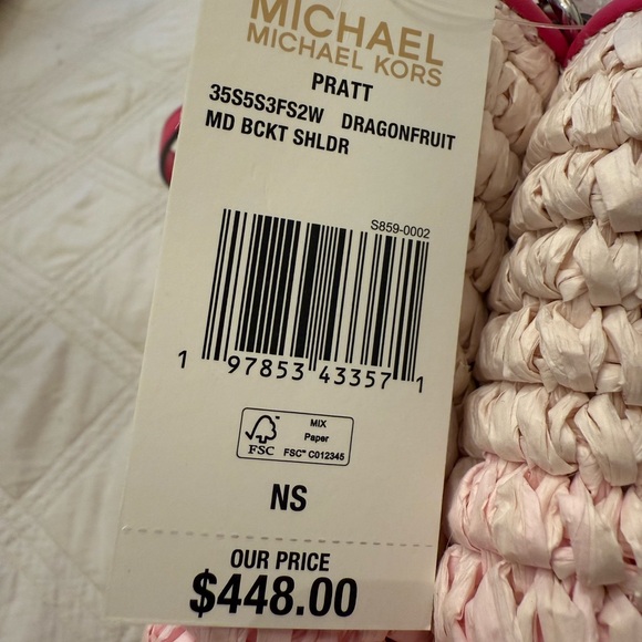 Michael Kors Pink and Cream Ombre Shoulder Bag - Picture 7 of 7